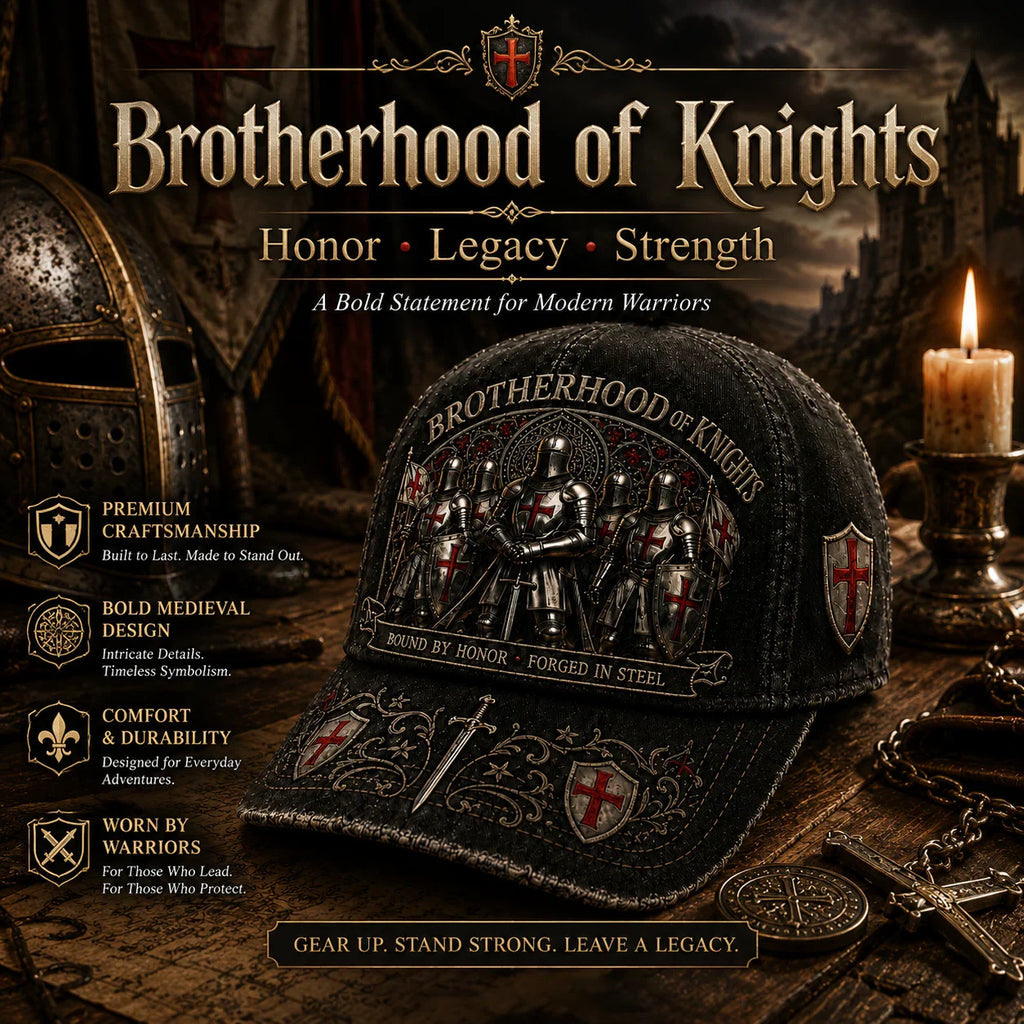 ⚔️ Bound By Honor Forged In Steel – Knights Templar Cap