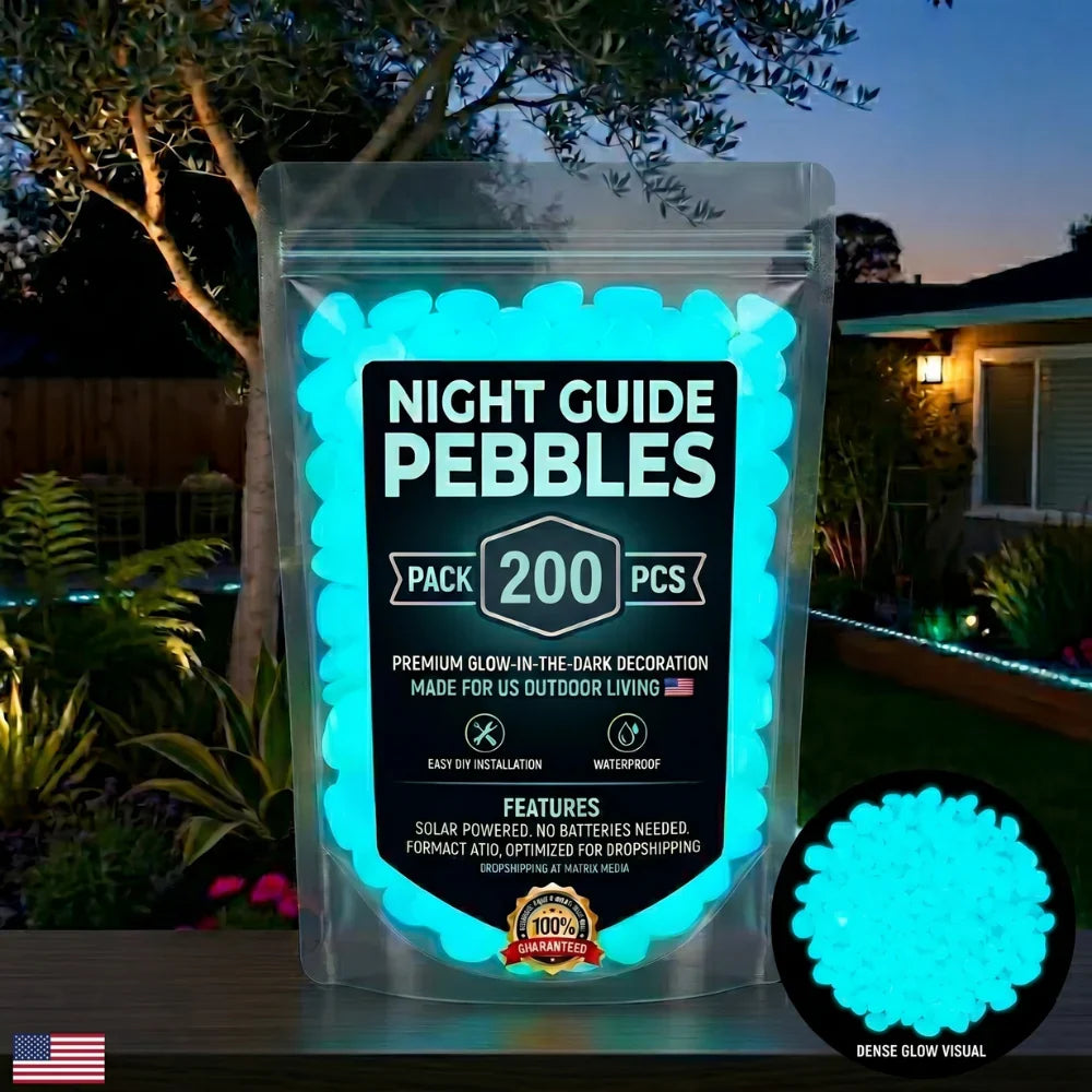 🔥🌈Colorful Glow-in-the-Dark Garden Stones