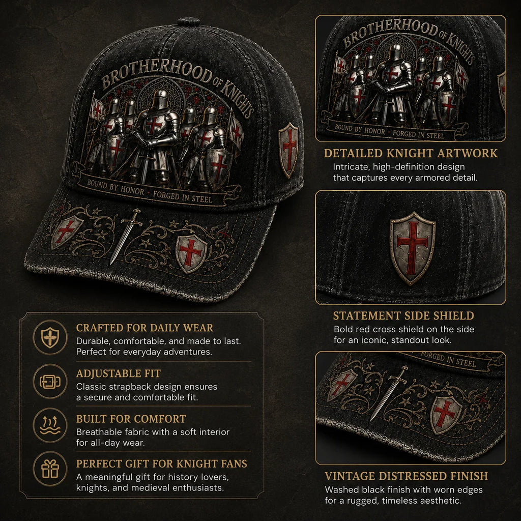 ⚔️ Bound By Honor Forged In Steel – Knights Templar Cap