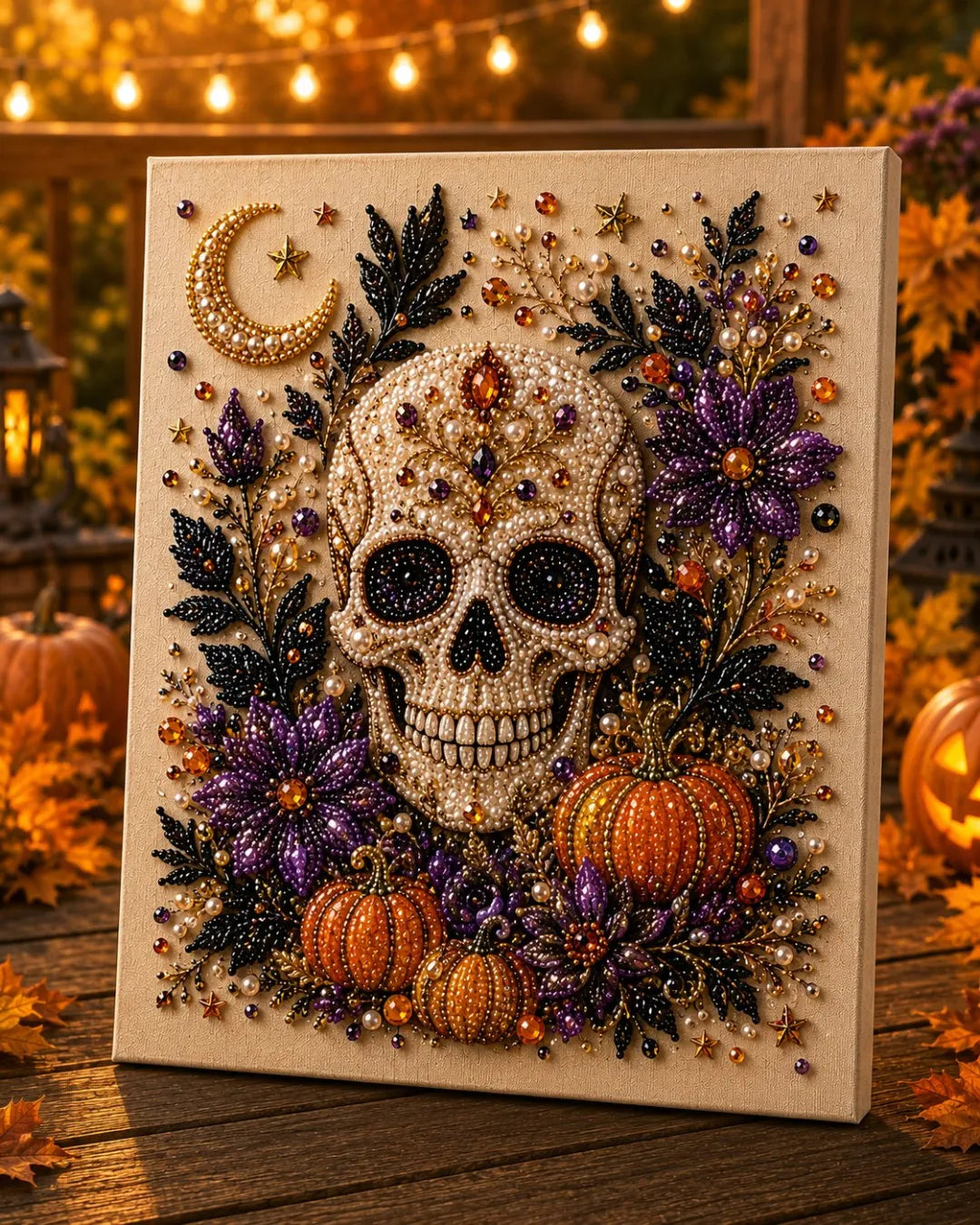 ✨ Halloween Pearl Art DIY Kit – Turn Tiny Pearls into Spooky-Cute Magic
