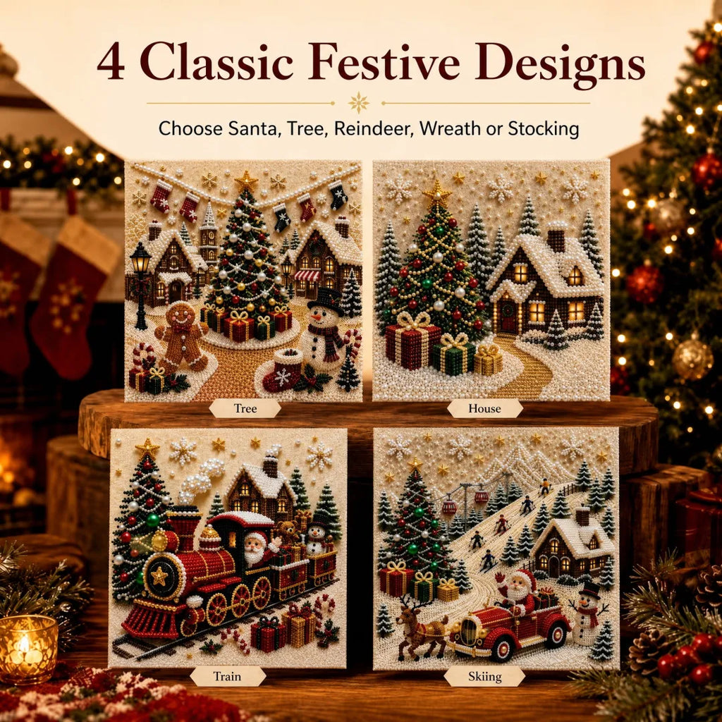 🎄🎅 Premium 3D Pearl Christmas Wall Art Kit