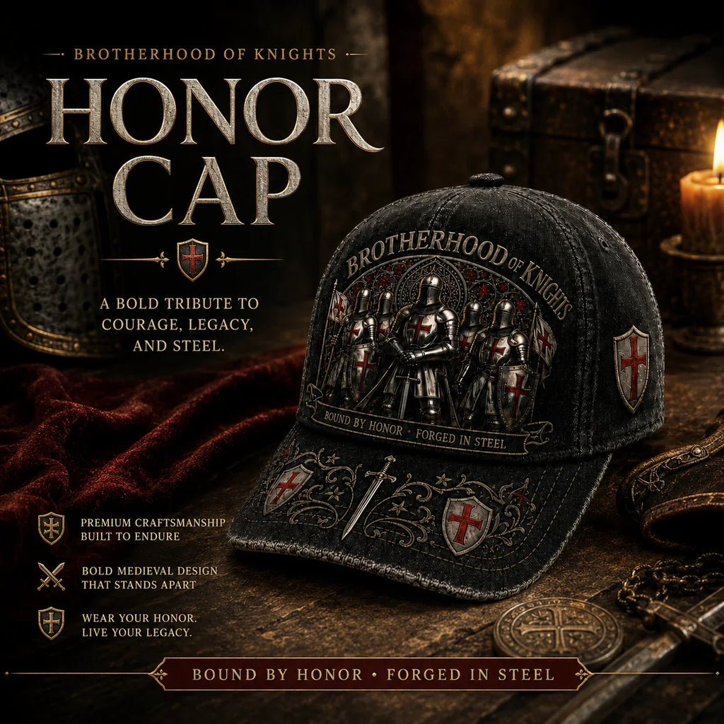 ⚔️ Bound By Honor Forged In Steel – Knights Templar Cap