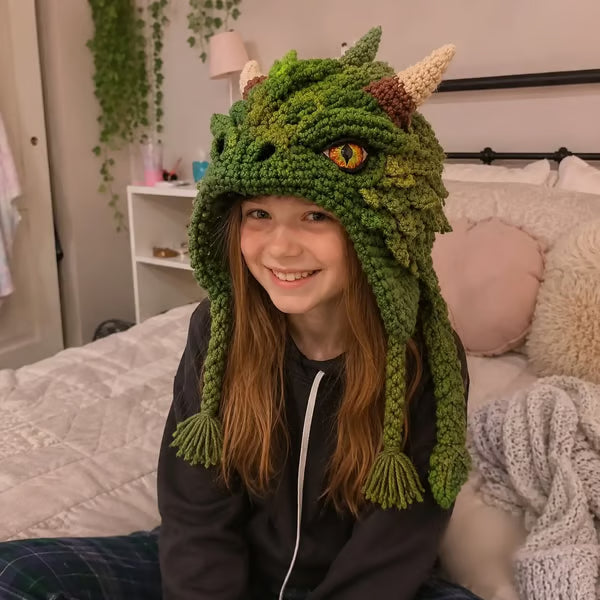 🧶✨ Fantasy Hood Hat DIY Crochet Kit | Premium Soft Yarn Materials with Step-by-Step Guide DIY Handmade Wearable Character Hood 🎭✨