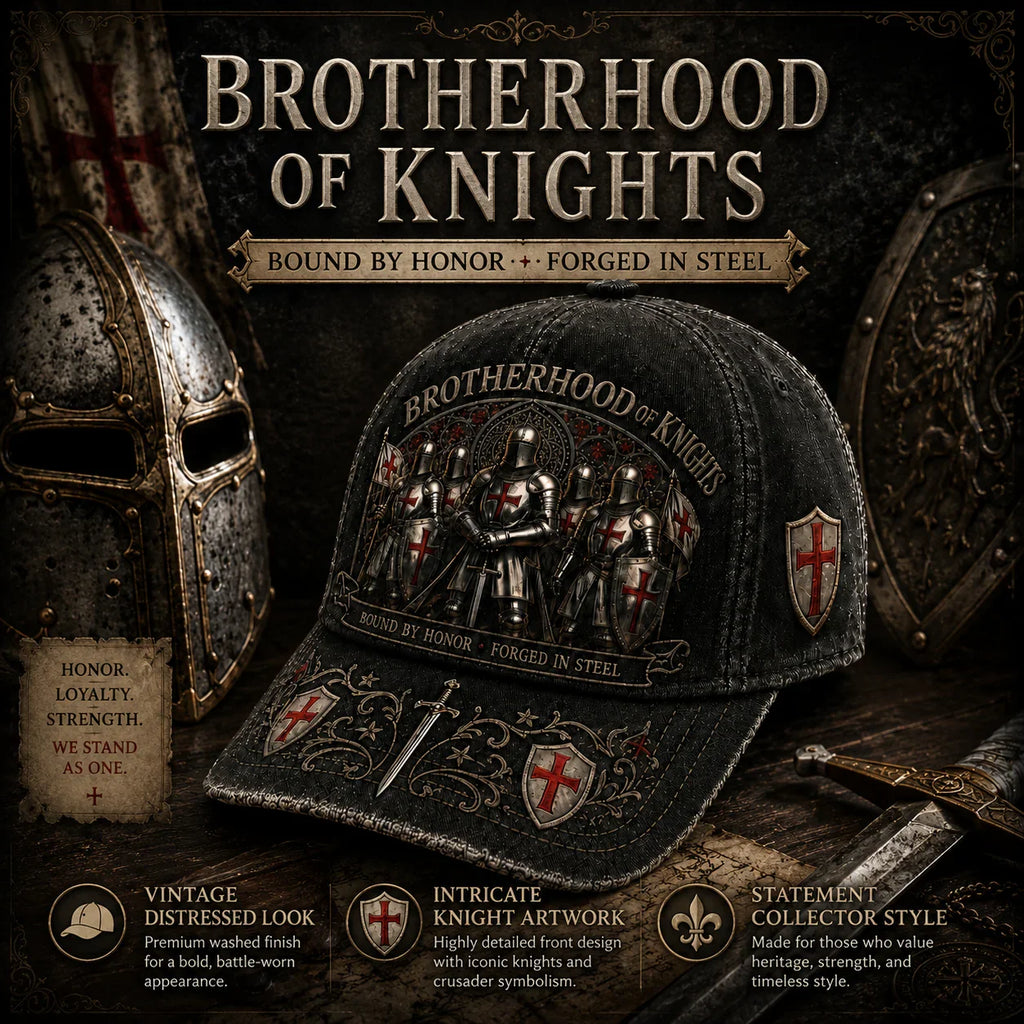 ⚔️ Bound By Honor Forged In Steel – Knights Templar Cap