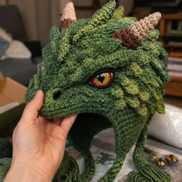 🧶✨ Fantasy Hood Hat DIY Crochet Kit | Premium Soft Yarn Materials with Step-by-Step Guide DIY Handmade Wearable Character Hood 🎭✨