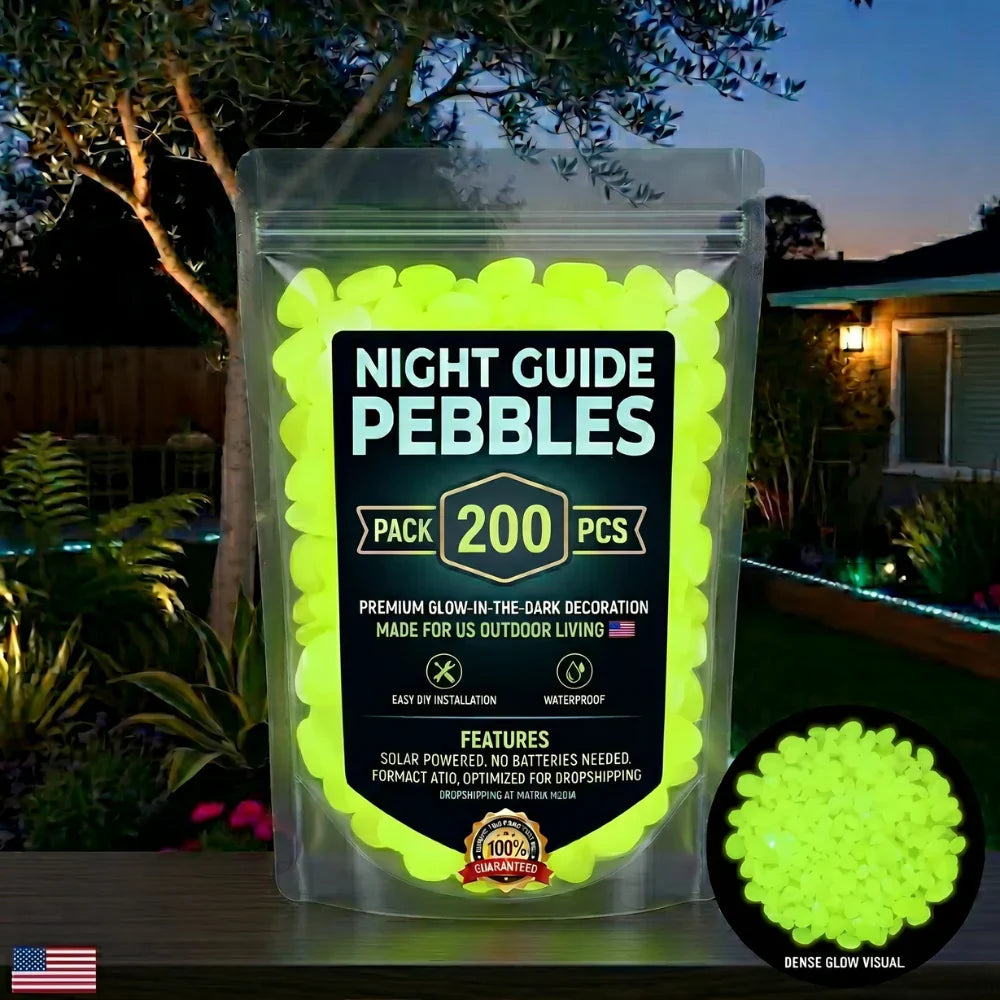 🔥🌈Colorful Glow-in-the-Dark Garden Stones