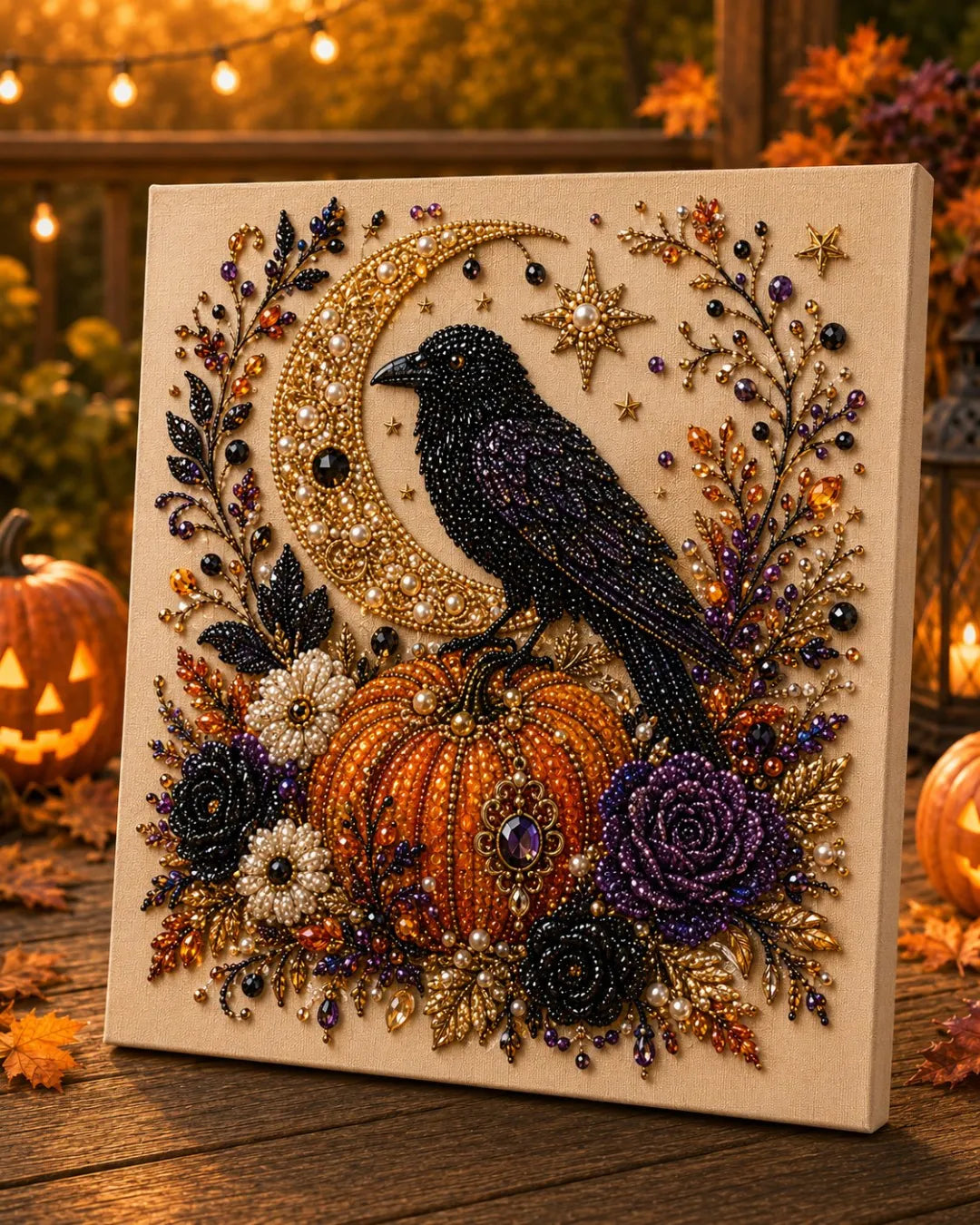 ✨ Halloween Pearl Art DIY Kit – Turn Tiny Pearls into Spooky-Cute Magic