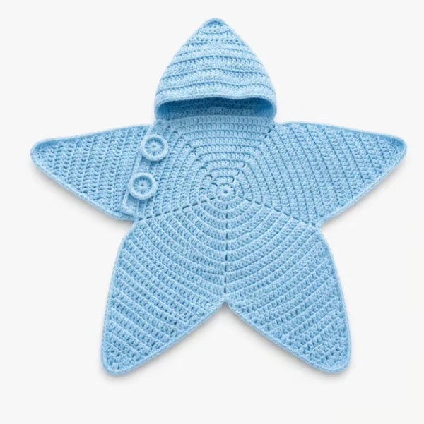Star Knitted Baby Sleep Bag, Soft Warm Swaddle Blanket for Newborns, Cute Star Shape Sleeping Sack for Infants