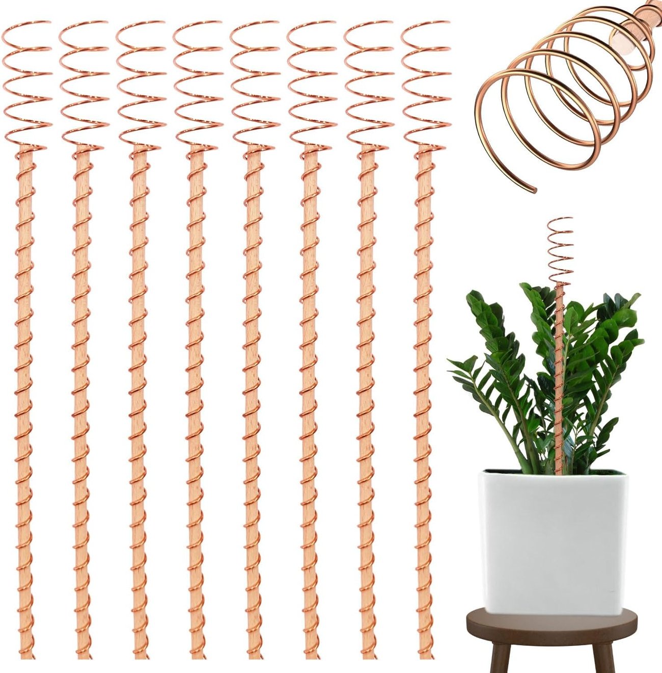 Electroculture Plant Stakes 8 Pack | Enhance Plant Growth with Natural Energy