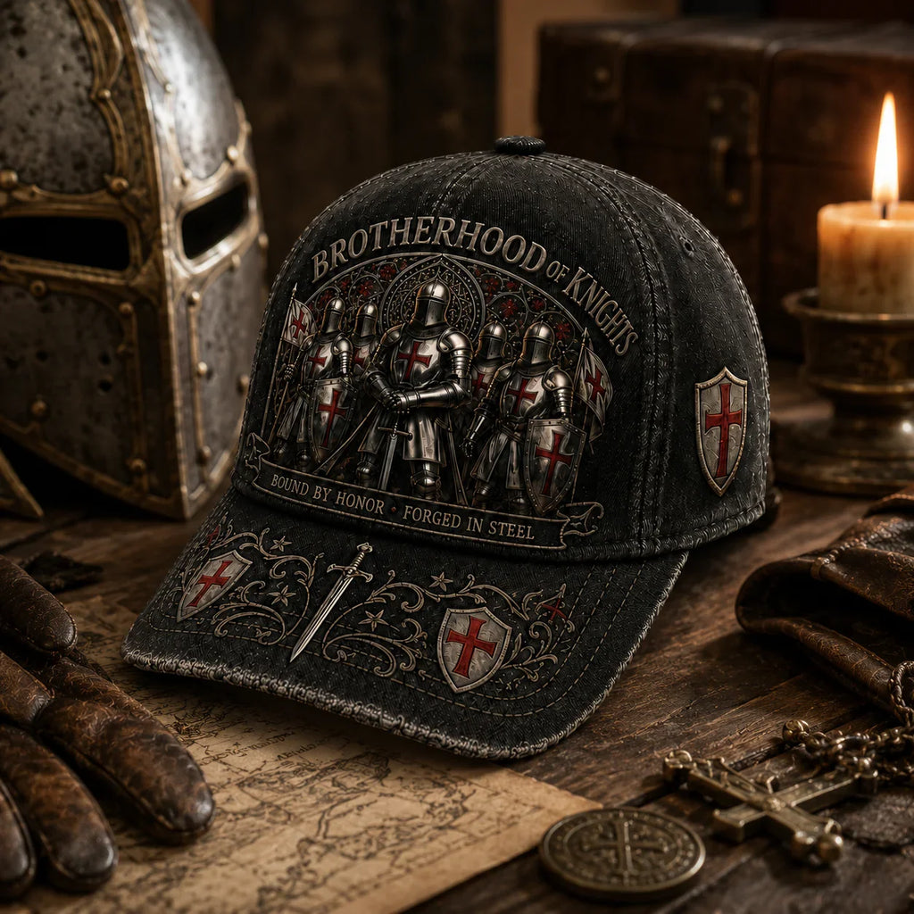 ⚔️ Bound By Honor Forged In Steel – Knights Templar Cap