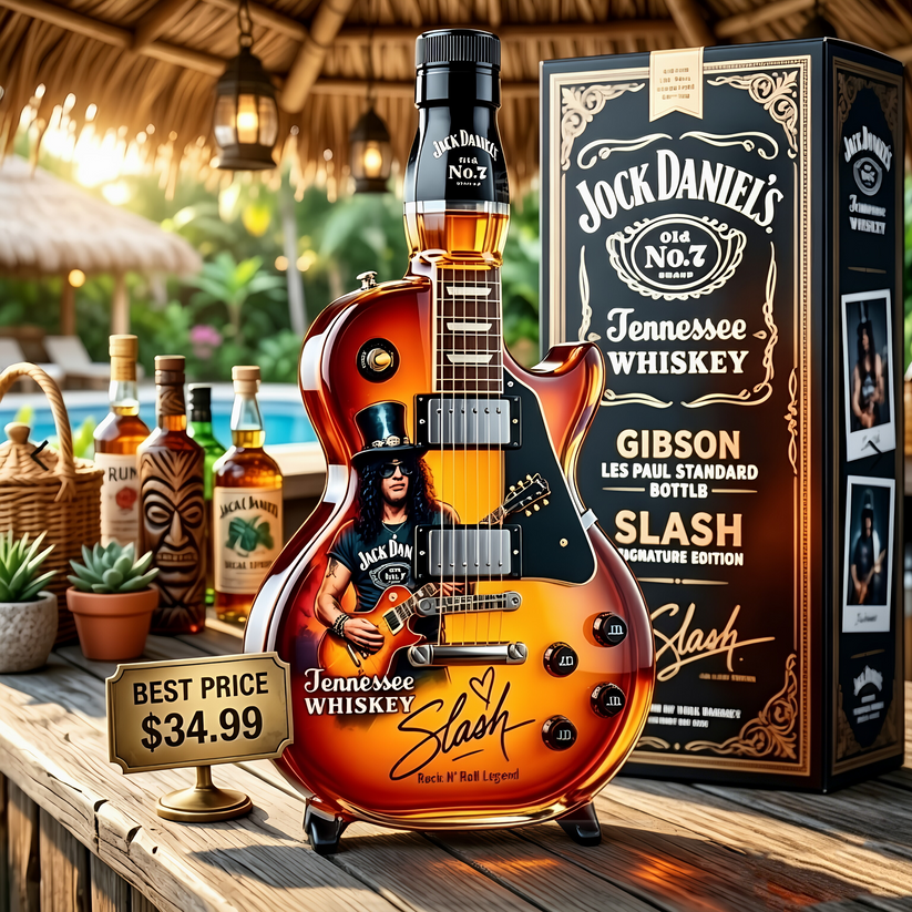 Appetite for Rock: Vintage Sunburst Guitar Figurine Spirit Bottle