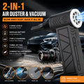 2-in-1 Cordless Air Duster & Vacuum – 5000mAh Rechargeable Turbo Blower