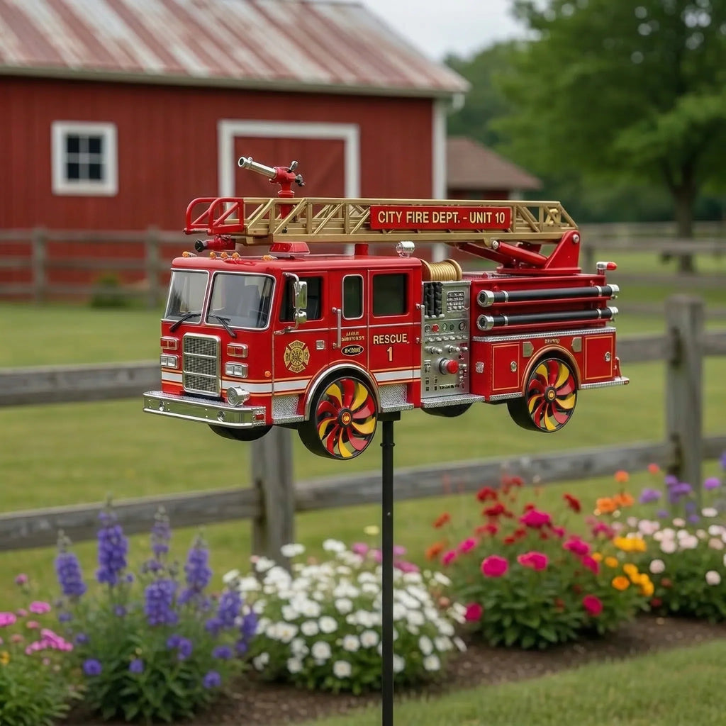 🎖️Fire Truck Garden Wind Spinner