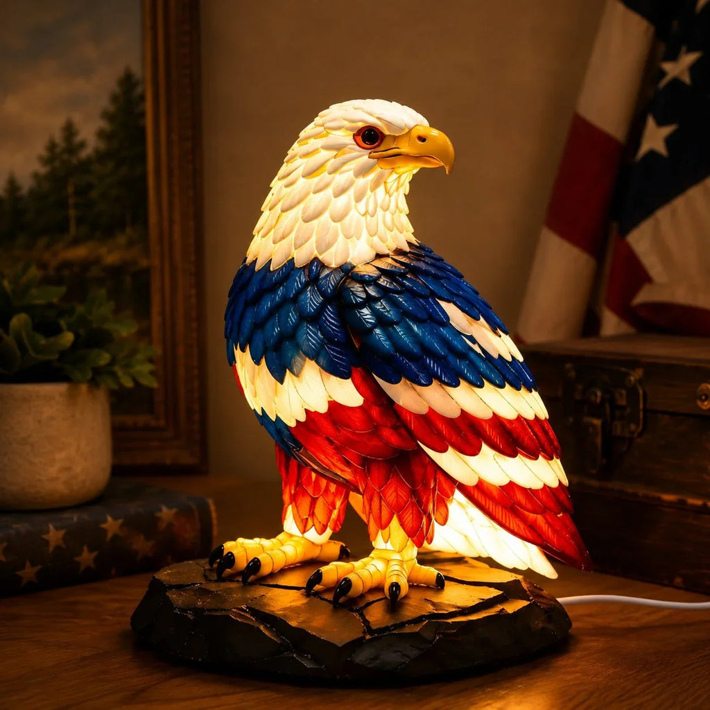 🔥🇺🇸 Patriotic Eagle LED Table Lamp 🦅 Proud American Home Decor – Buy 2 & Get Free Shipping
