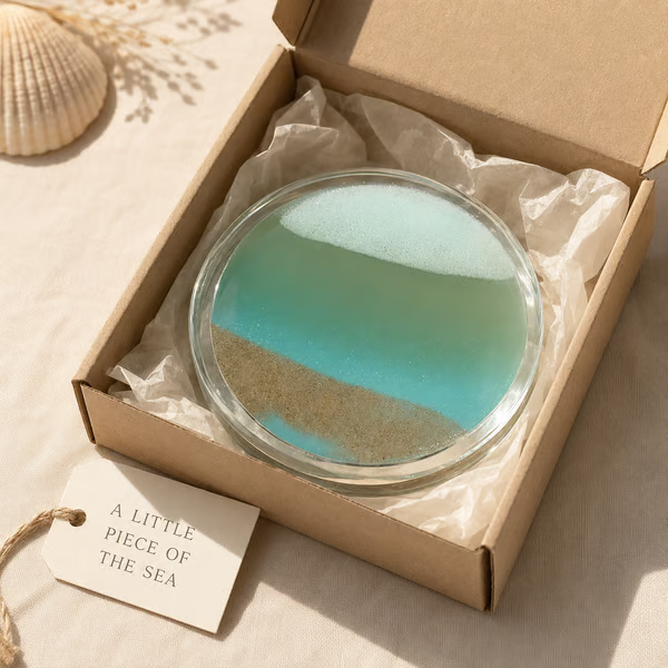 Ocean Wave Art Coaster