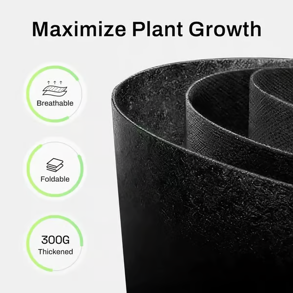 🌱 5-Pack 5 Gallon Grow Bags – Heavy Duty Aeration Fabric Pots with Handles for Vegetables, Flowers & Fruits 🪴