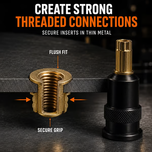 🔥 LAST DAY 50% OFF-🔧 Complete Drill-Powered Rivet Nut Kit – M3–M8 Threaded Insert Tool Set