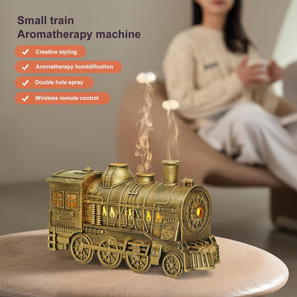 Train Diffuser 300ml, Aromatherapy Diffuser Cool Mist Ultrasonic Aroma Train Diffuser with Remote Control 2 Light 2 Mist Mode Auto Shut-Off for Bedroom Office