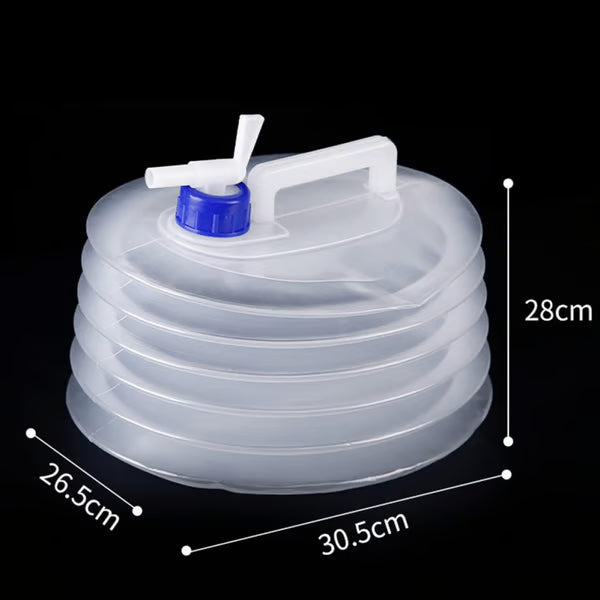 15L Foldable Water Container with Tap Portable Collapsible Water Storage Tank