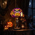 👻Spooky Glow Tiffany Lamp Pumpkin Ghost Bat Halloween Desk Light