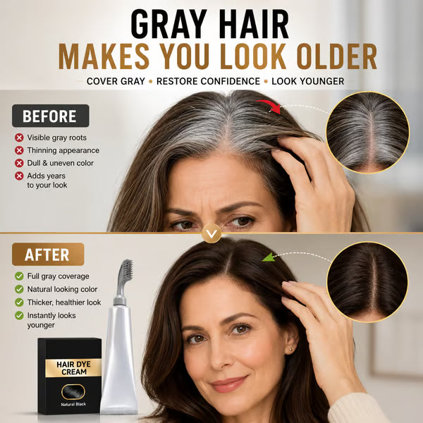 🔥Hot sell TODAY | Instant Gray Coverage Hair Dye Comb for Men & Women