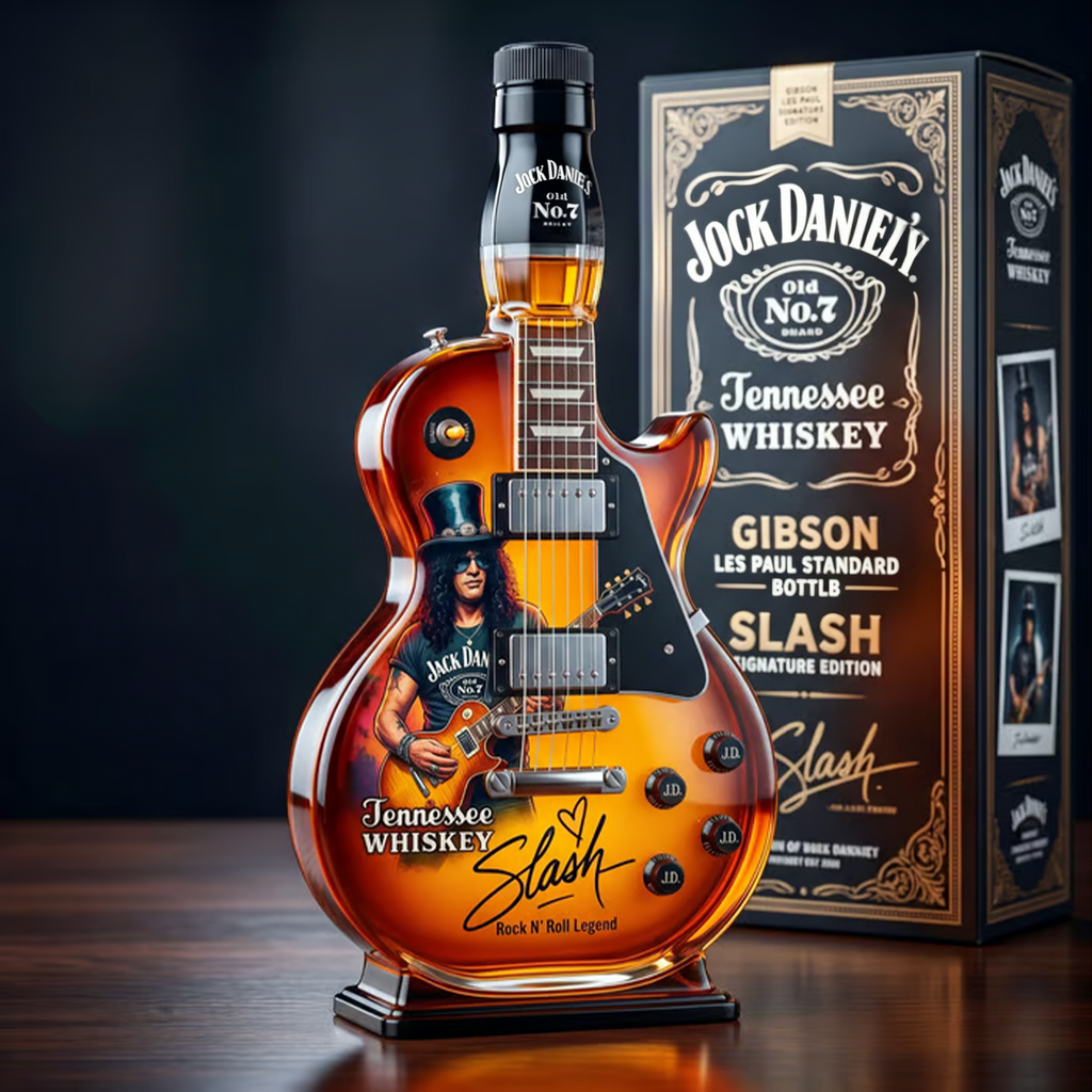 Appetite for Rock: Vintage Sunburst Guitar Figurine Spirit Bottle