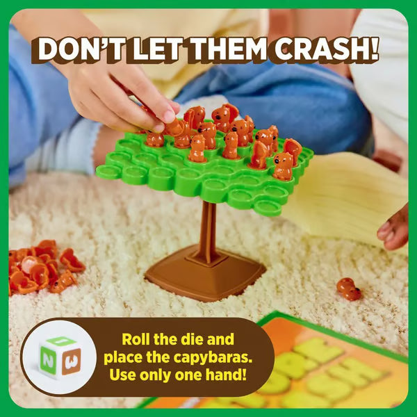 The Capybara Balancing Game, Great Kids Games and Family Game Night Essentials, Includes 49 Capybaras, 1 Balancing Board, 1 Pillar Base, 1 Die, and Instructions