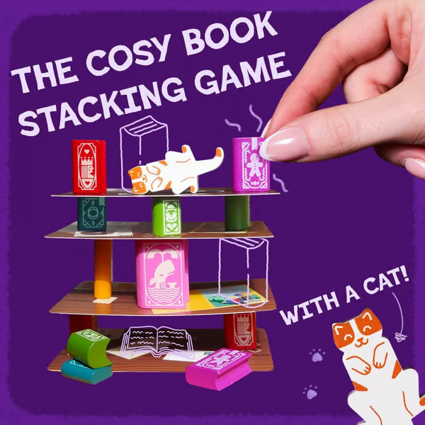 Cooperative Stacking Game | Skill & Balance Card and Book Tower Game in Travel Tin