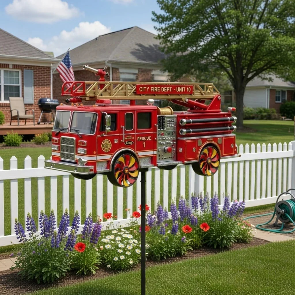 🎖️Fire Truck Garden Wind Spinner