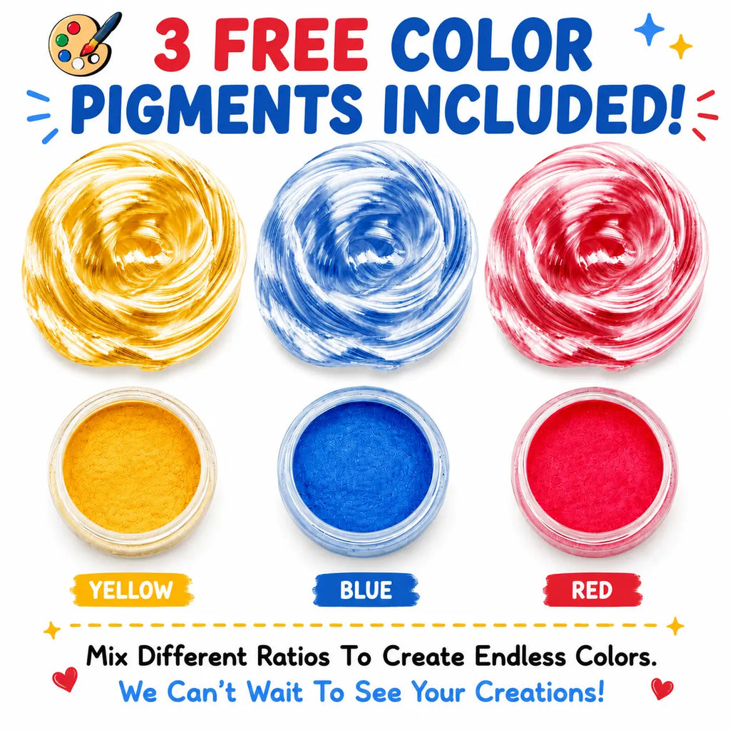Metallic Glass-Like Slime - Ultra Shiny Stretchy Non-Sticky Sensory Putty with DIY Color Pigments