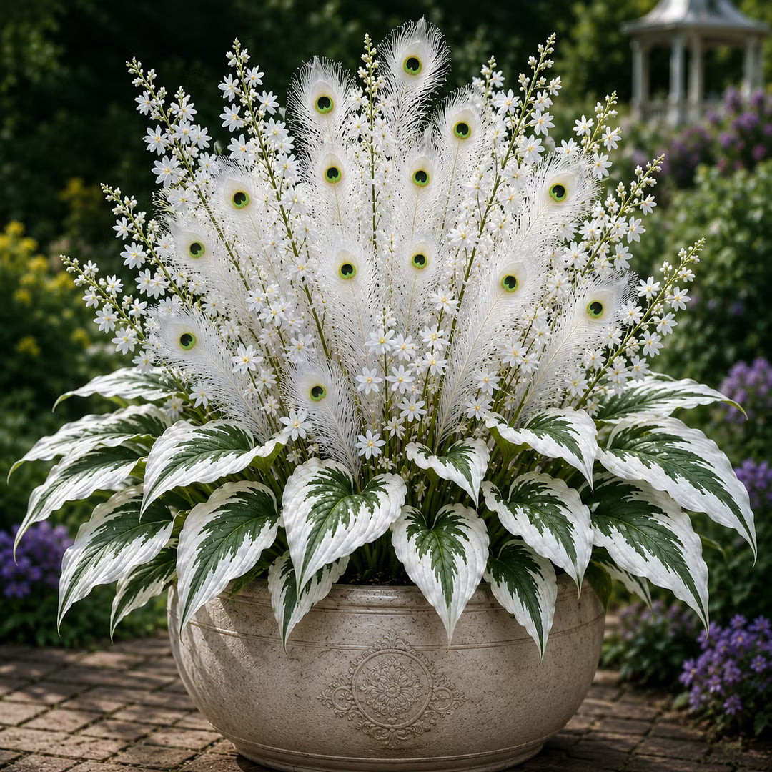 🏠🦚 Peacock Flame Hosta Bulbs💥 Stunning Colors That Brighten Any Space