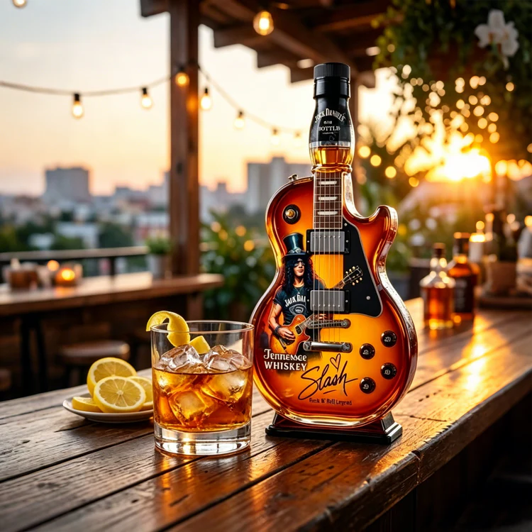 Appetite for Rock: Vintage Sunburst Guitar Figurine Spirit Bottle