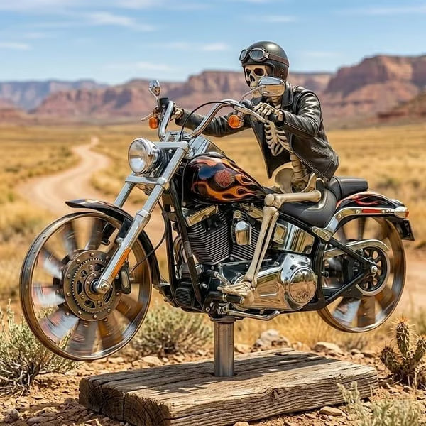 🔥Skull Motorcycle Windmill