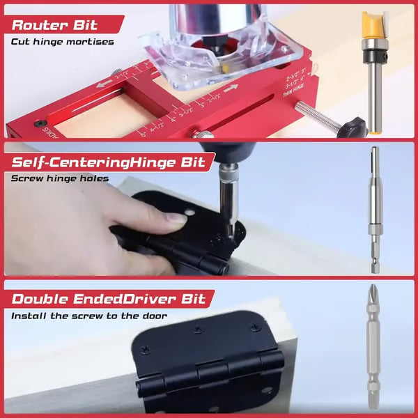 Door Hinge Jig - Door Hinge Cut Out Tool for Door & Cabinet Hinges