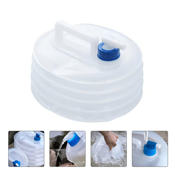 15L Foldable Water Container with Tap Portable Collapsible Water Storage Tank