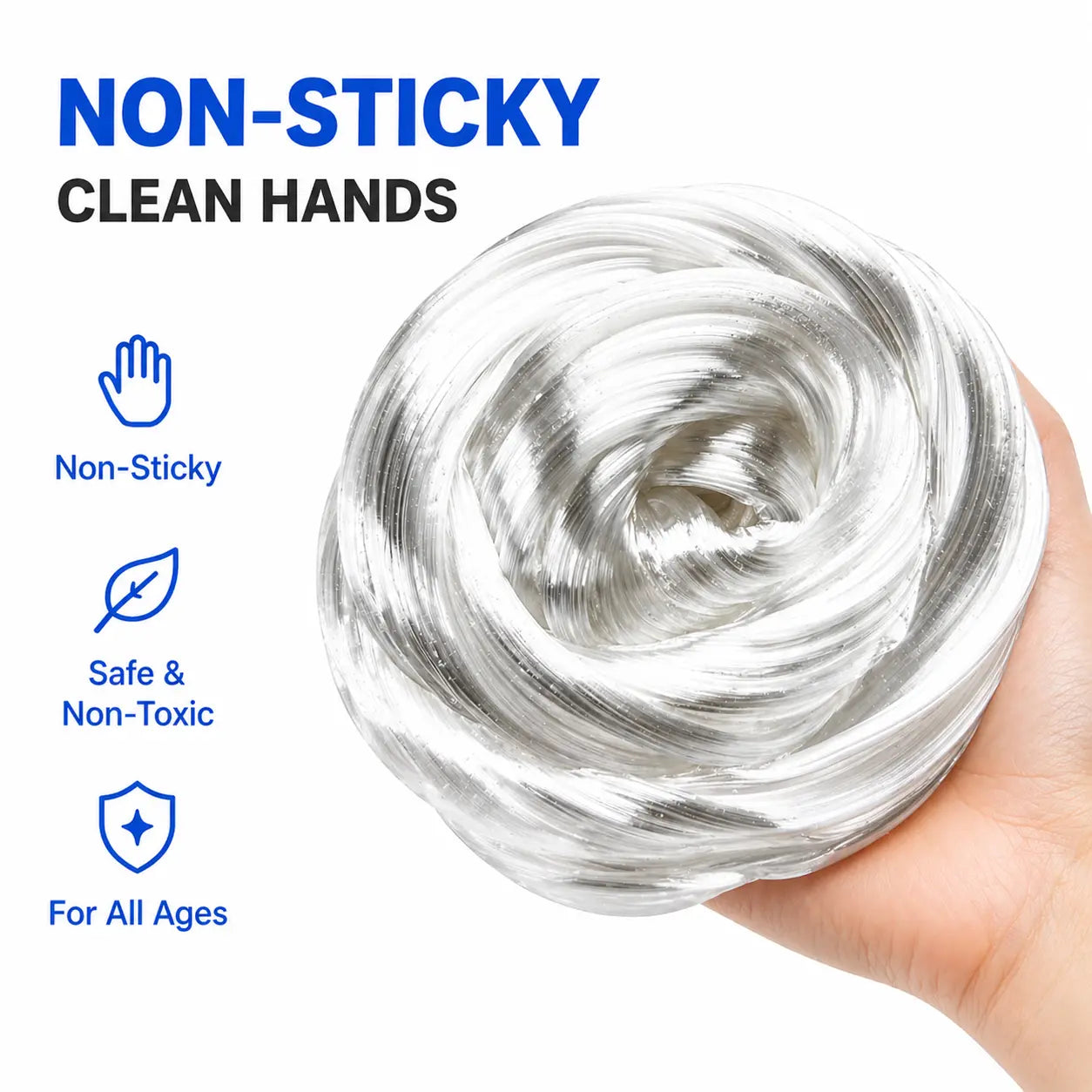 Metallic Glass-Like Slime - Ultra Shiny Stretchy Non-Sticky Sensory Putty with DIY Color Pigments