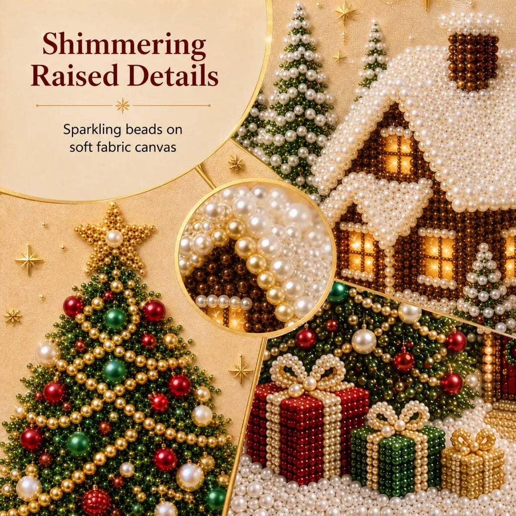 🎄🎅 Premium 3D Pearl Christmas Wall Art Kit