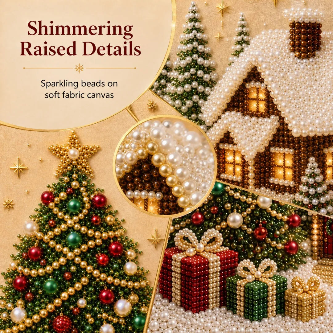 🎄🎅 Premium 3D Pearl Christmas Wall Art Kit