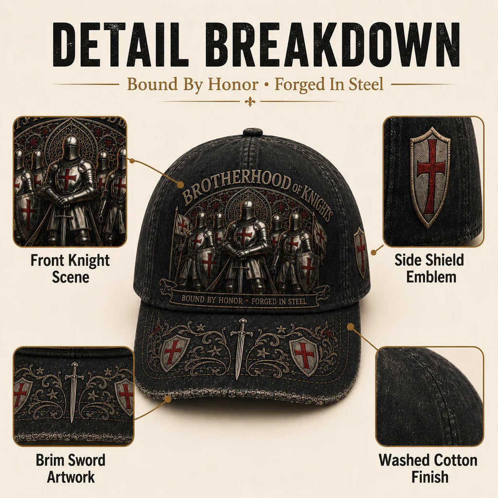 ⚔️ Bound By Honor Forged In Steel – Knights Templar Cap