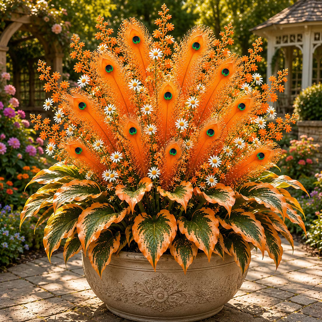 🏠🦚 Peacock Flame Hosta Bulbs💥 Stunning Colors That Brighten Any Space