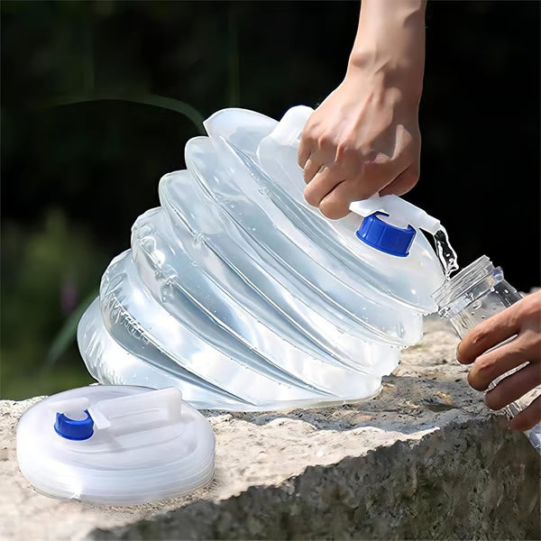 15L Foldable Water Container with Tap Portable Collapsible Water Storage Tank