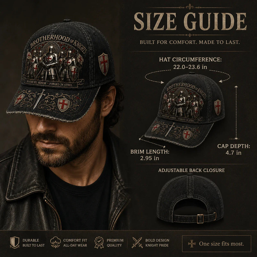 ⚔️ Bound By Honor Forged In Steel – Knights Templar Cap