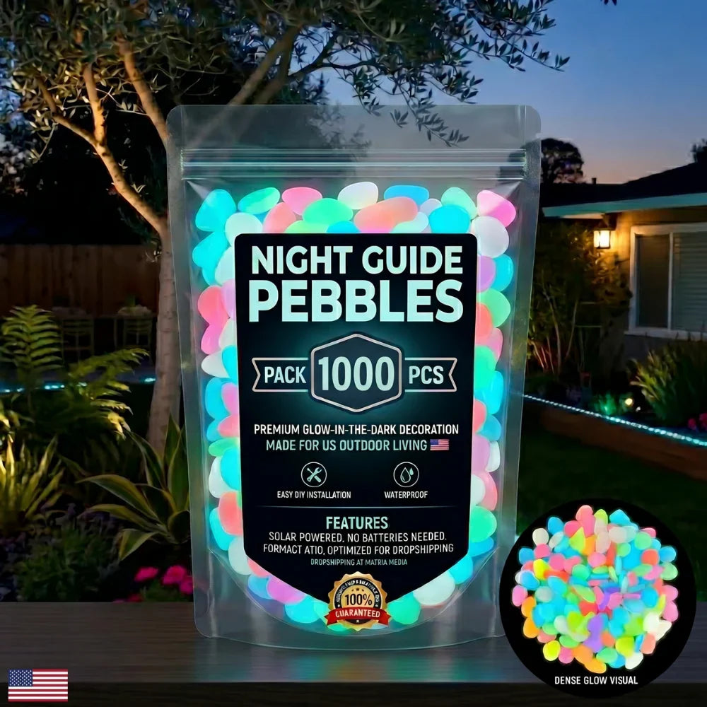 🔥🌈Colorful Glow-in-the-Dark Garden Stones
