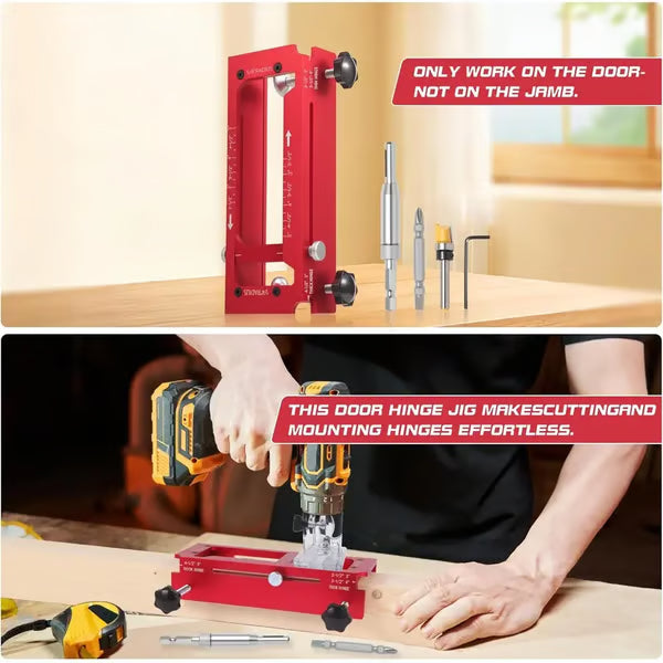 Door Hinge Jig - Door Hinge Cut Out Tool for Door & Cabinet Hinges