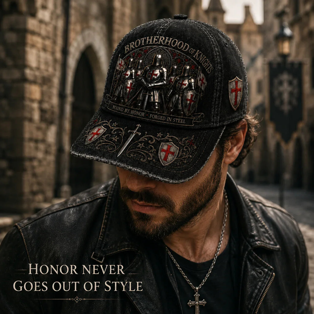 ⚔️ Bound By Honor Forged In Steel – Knights Templar Cap