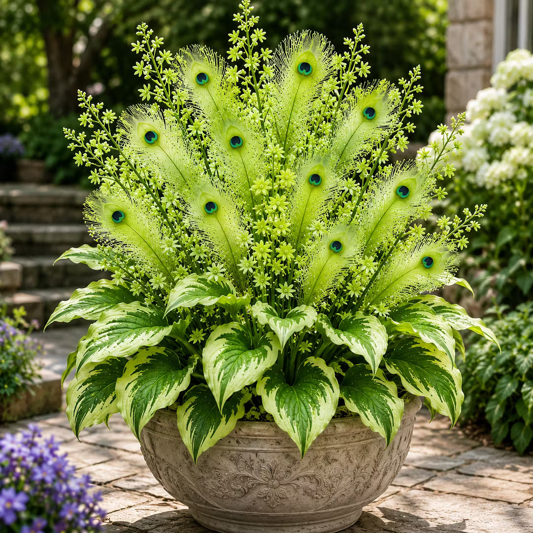 🏠🦚 Peacock Flame Hosta Bulbs💥 Stunning Colors That Brighten Any Space
