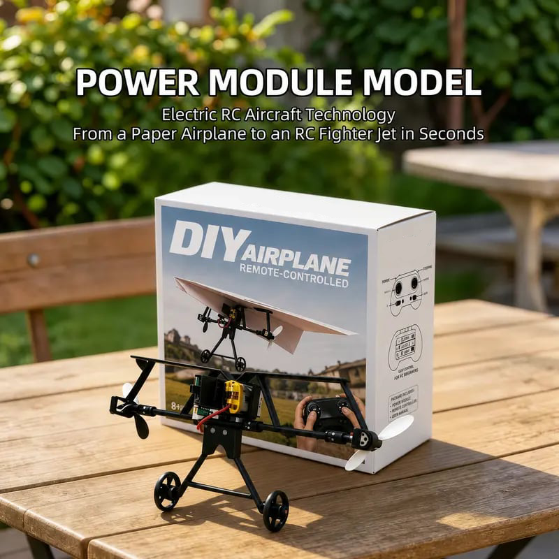 RC Paper Airplane Kit, Remote Control Plane with Gyro Stabilizer & Dual Propellers