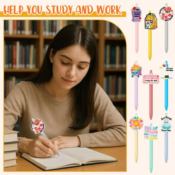 😂 Funny Dumpster Fire Meme Pens Set – Novelty Ballpoint Pens for Teachers, Coworkers, Nurses & Office Desk Gifts (18/36 PCS)