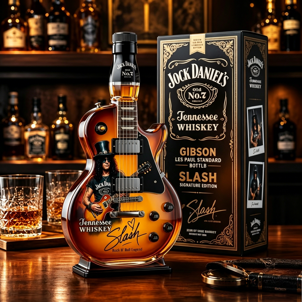 Appetite for Rock: Vintage Sunburst Guitar Figurine Spirit Bottle