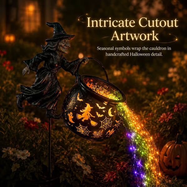 🎃Halloween Witch Cauldron Garden Light